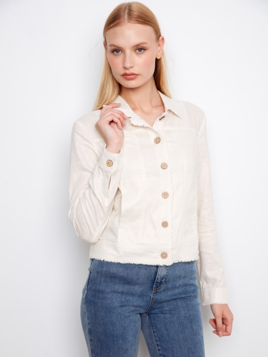 Veste Lin Texturé – CHARLIE B - C6199YY - Charlie B