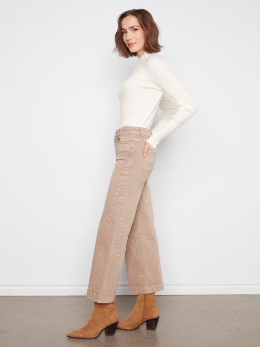 Pantalon twill jambe large – CHARLIE B