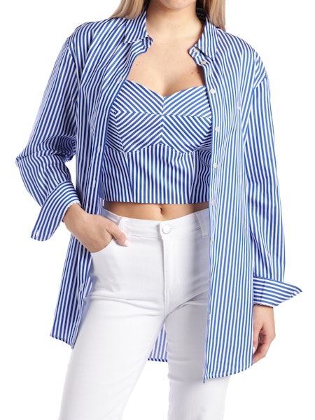 Chemisier oversized manches longues Tecla – GUESS