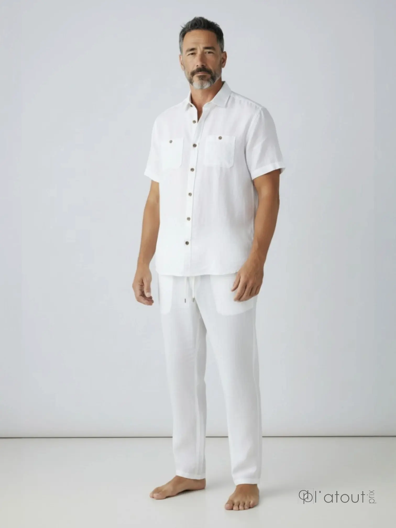 Chemise manches courtes en lin – POINT ZÉRO - 7664300 - POINT ZERO