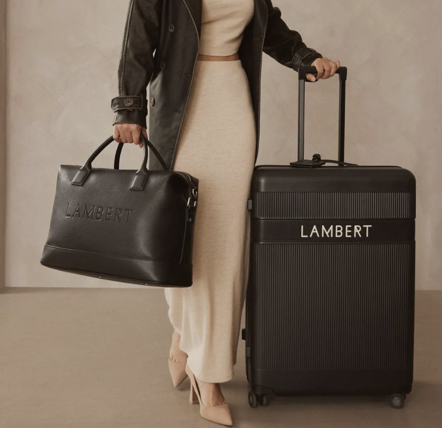 Valise d'enregistrement Aspen - LAMBERT - ASPEN-BLACK-POL - LAMBERT