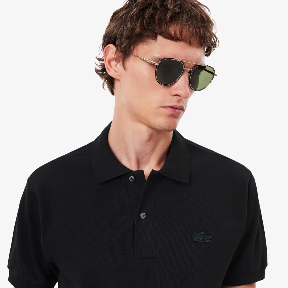 Polo Piqué avec crocodile lurex - LACOSTE