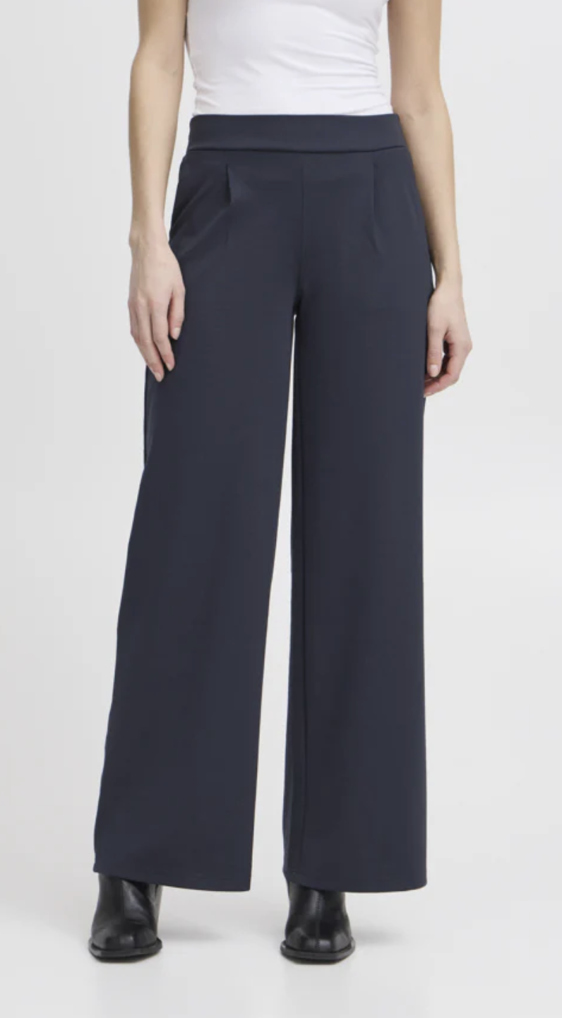 Pantalon Kate long évasé - ICHI - 20118337 - ICHI