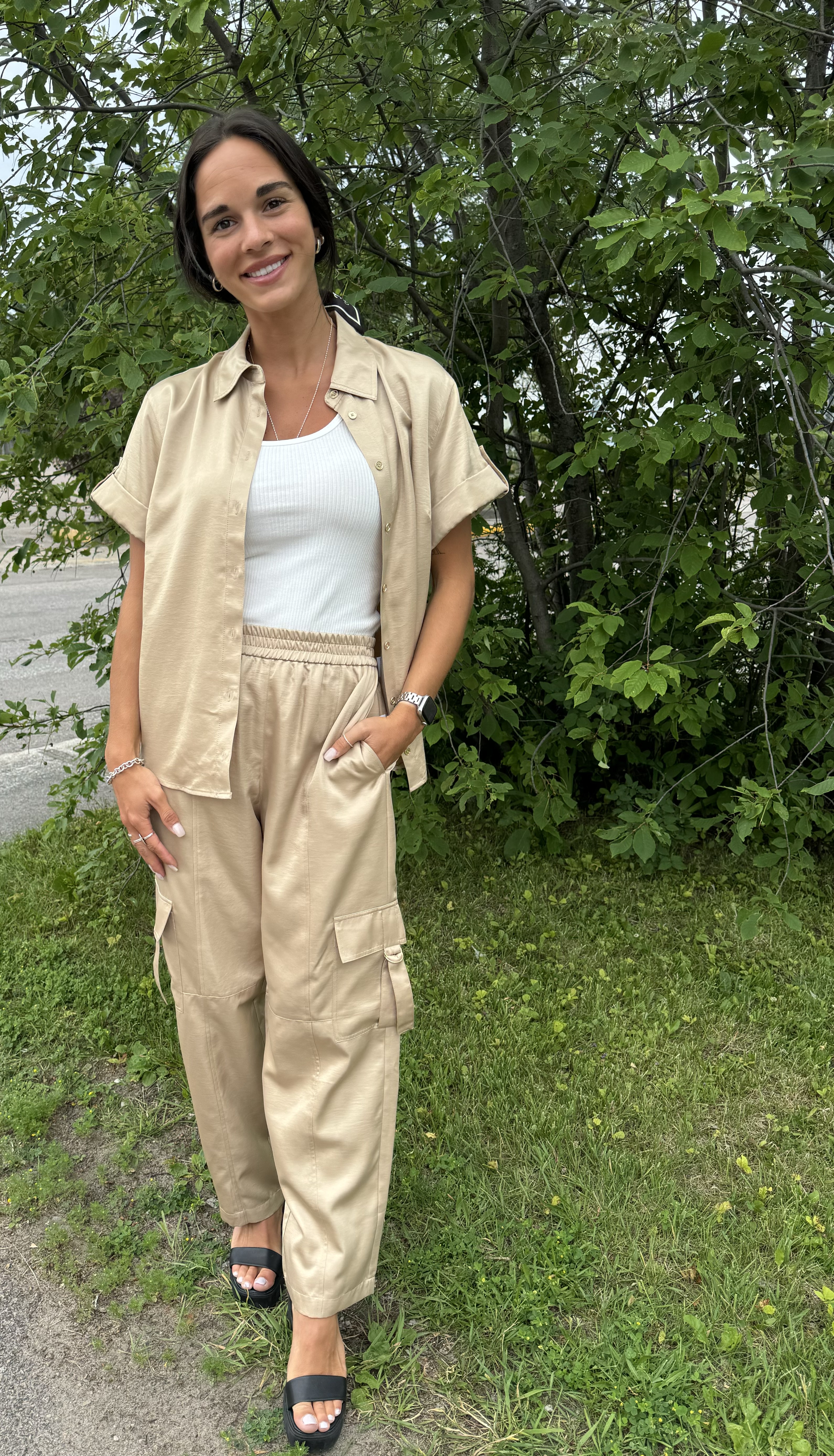 Chemisier en satin à manches courtes - MICHAEL KORS 