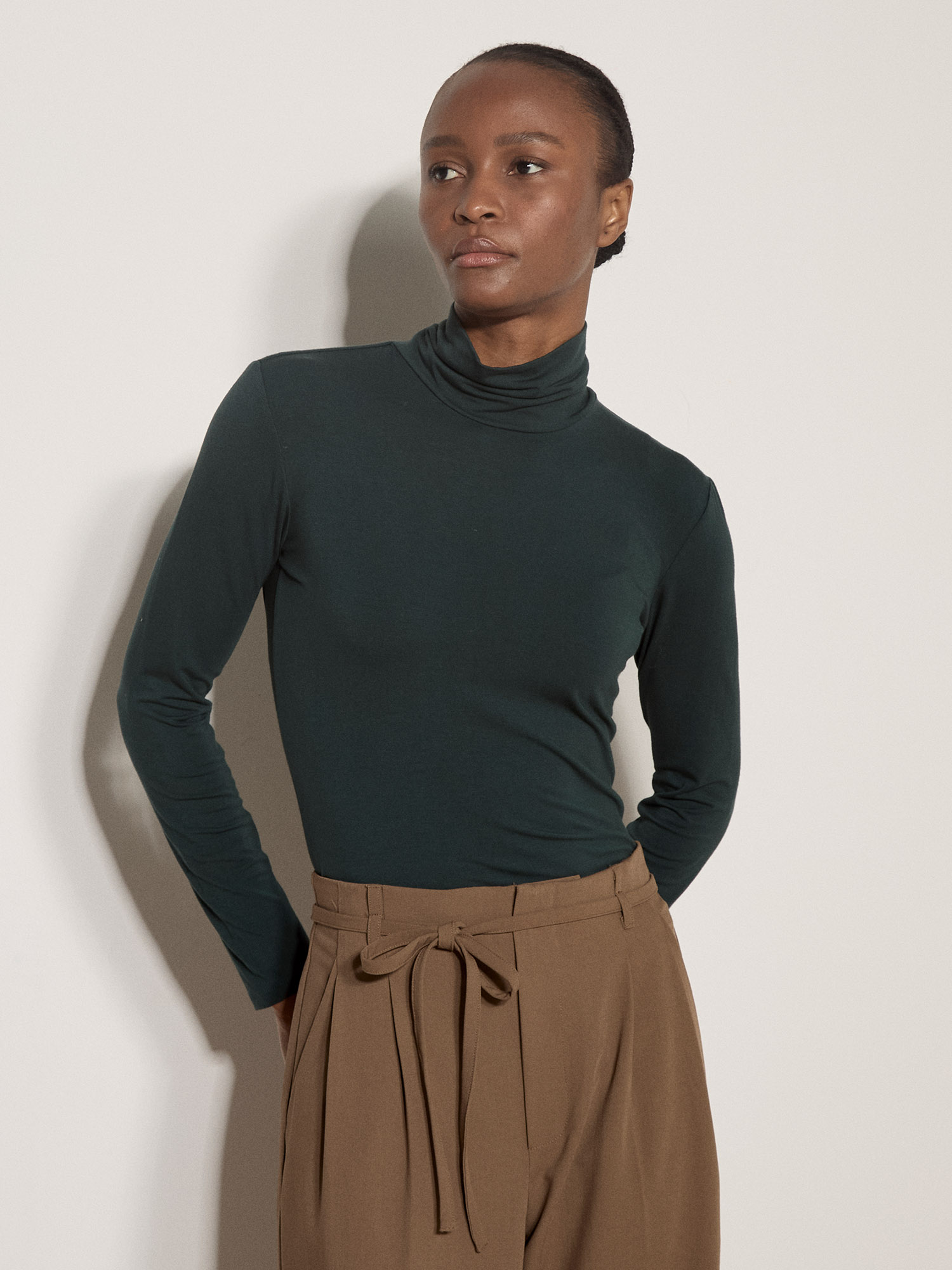 Haut classique col roulé – APRICOT - X236459 - APRICOT