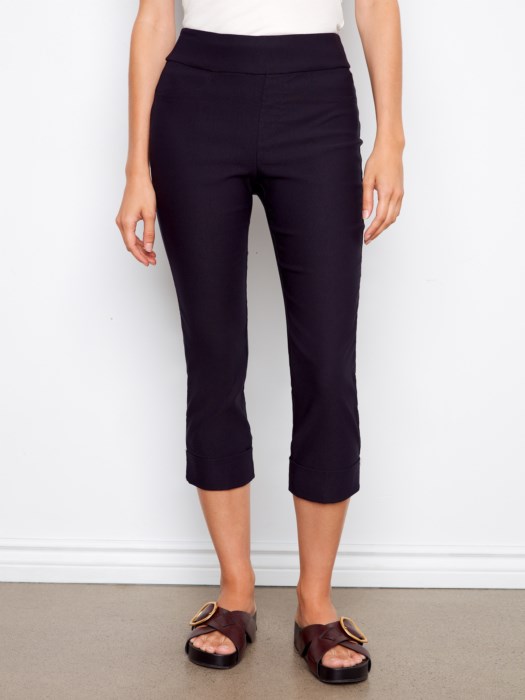 Capri extensible avec ourlet plié - CHARLIE B - C5259TT-117 - Charlie B