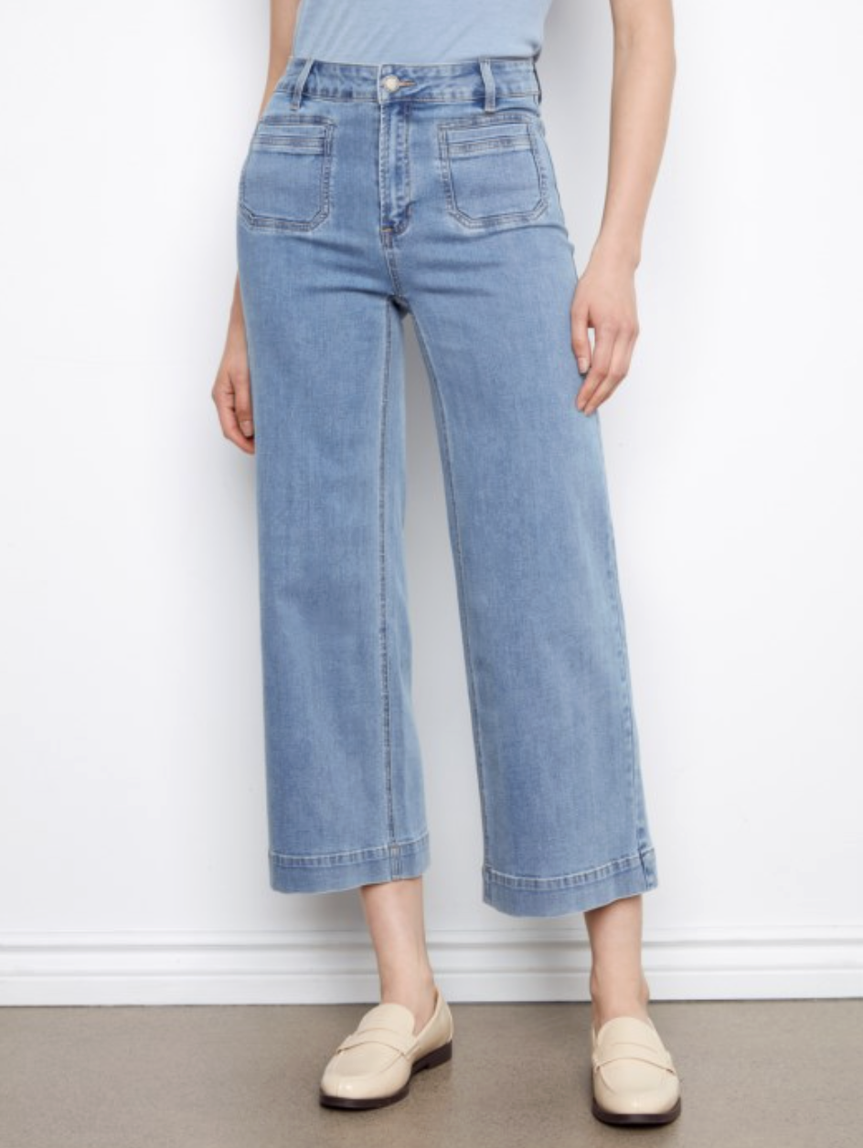 Jean extensible évasée avec poches plaquées - CHARLIE B - C5538X - Charlie B