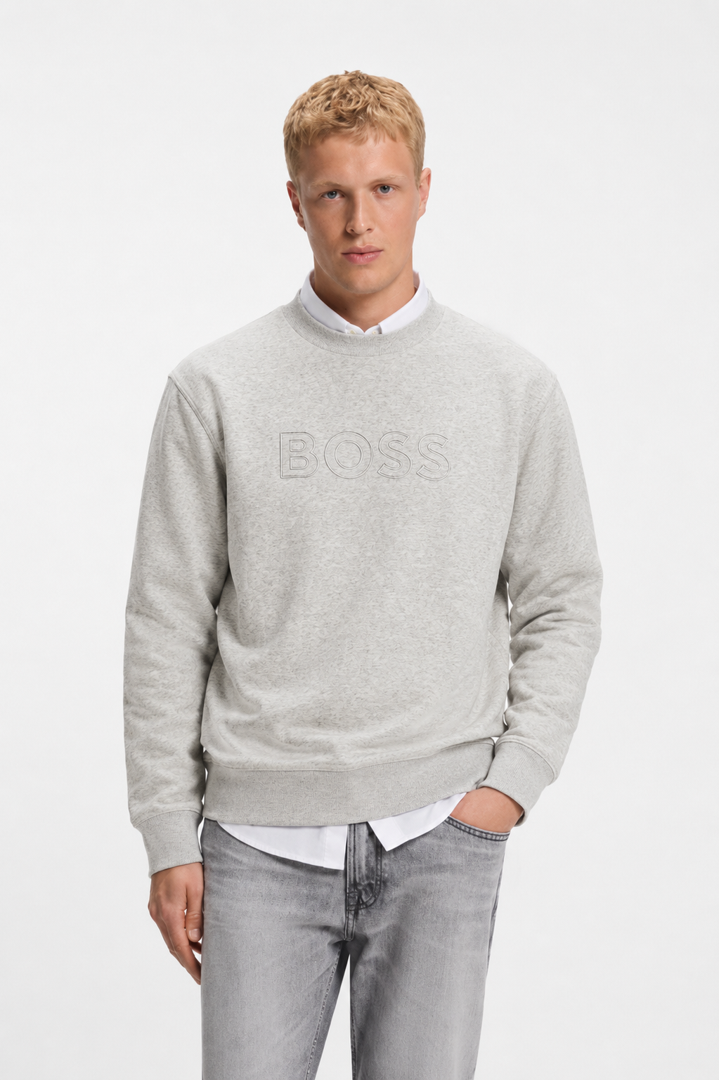Chandail ouaté relaxed-fit avec logo – HUGO BOSS - 50567420-086 - Hugo Boss