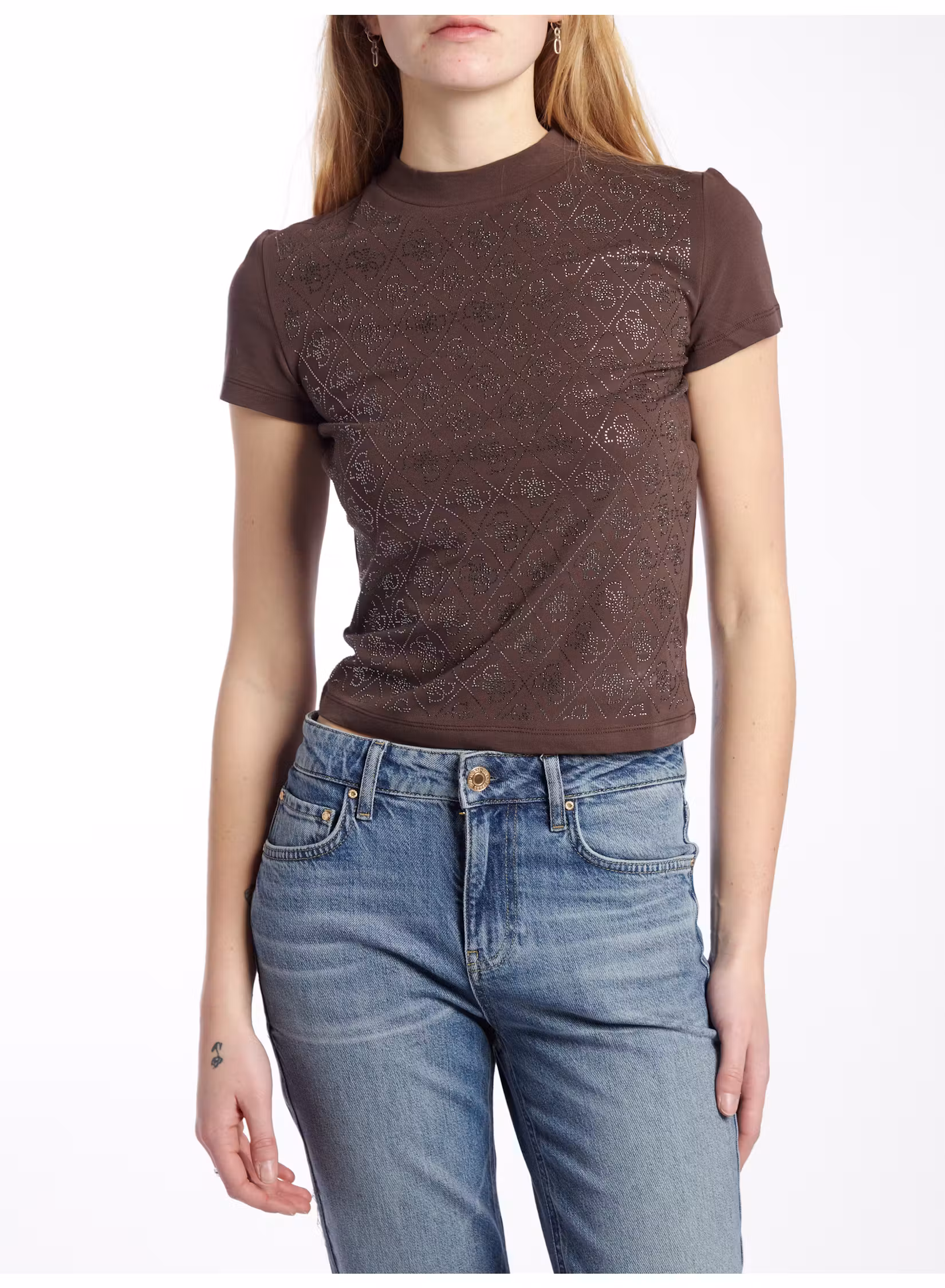 T-shirt col montant 4G – GUESS - W4BI26J1314 - Guess