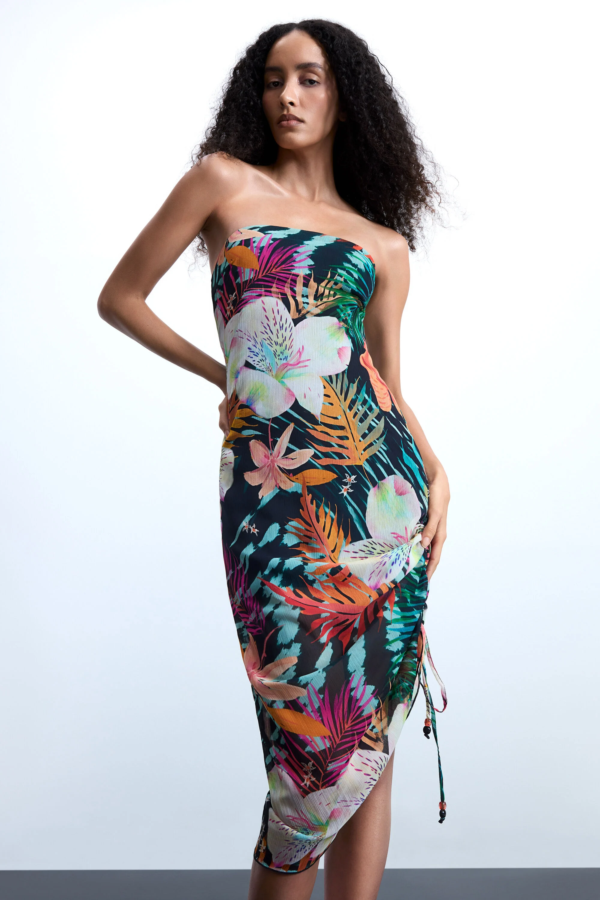 Robe bandeau imprimé tropical – DESIGUAL - 26SWVW65 - Desigual