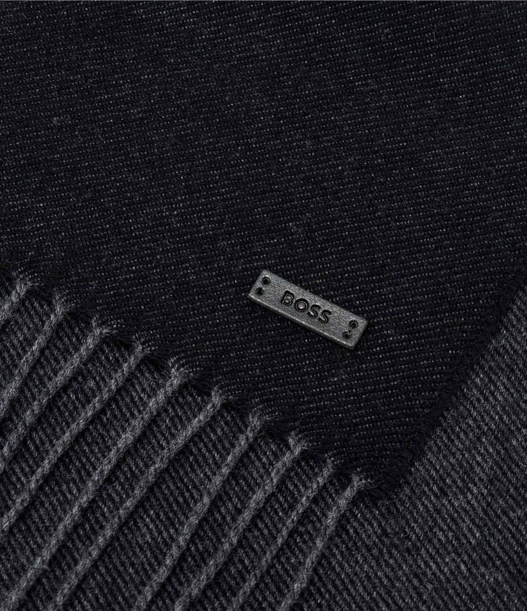 Foulard réversible en laine avec logo – HUGO BOSS