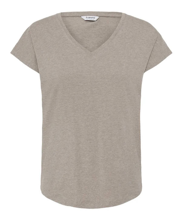 T-Shirt Pamila à encolure en V - BYOUNG - 20816364 - B.YOUNG