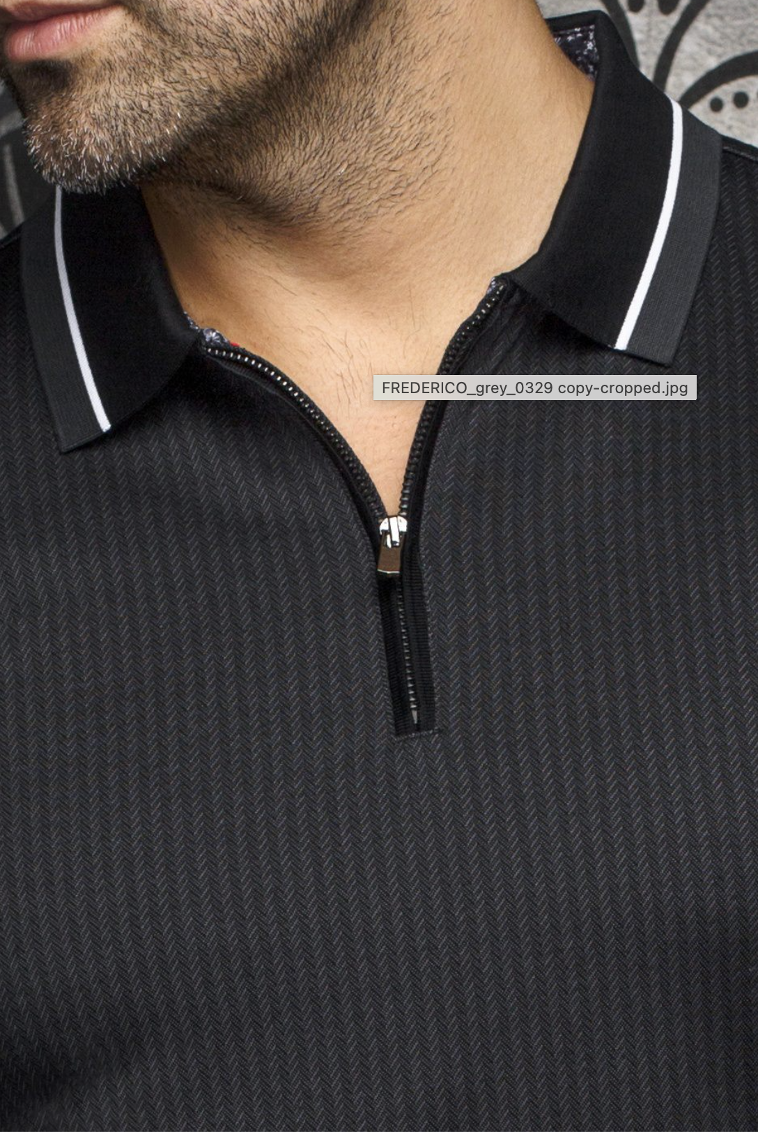 Polo Federico manche longue - AU NOIR 