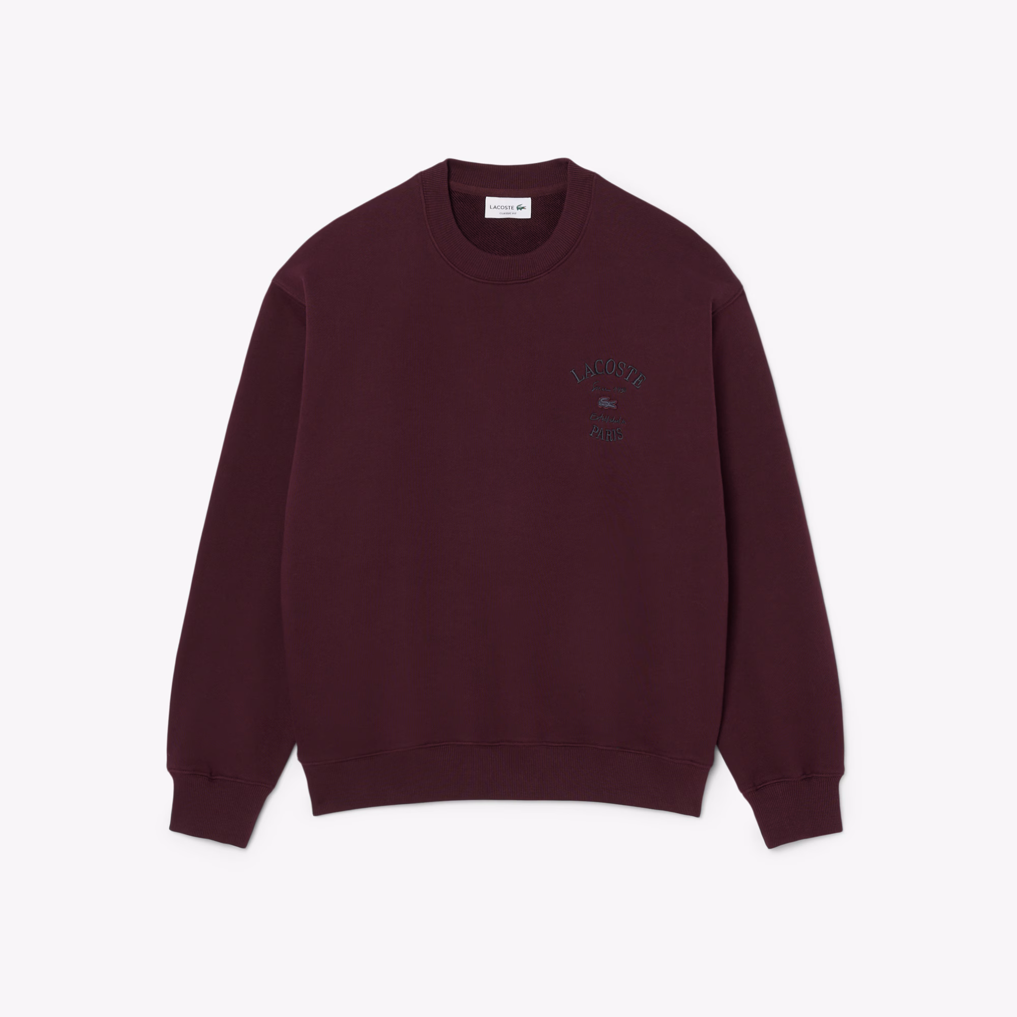 Sweatshirt brodé à col rond – LACOSTE