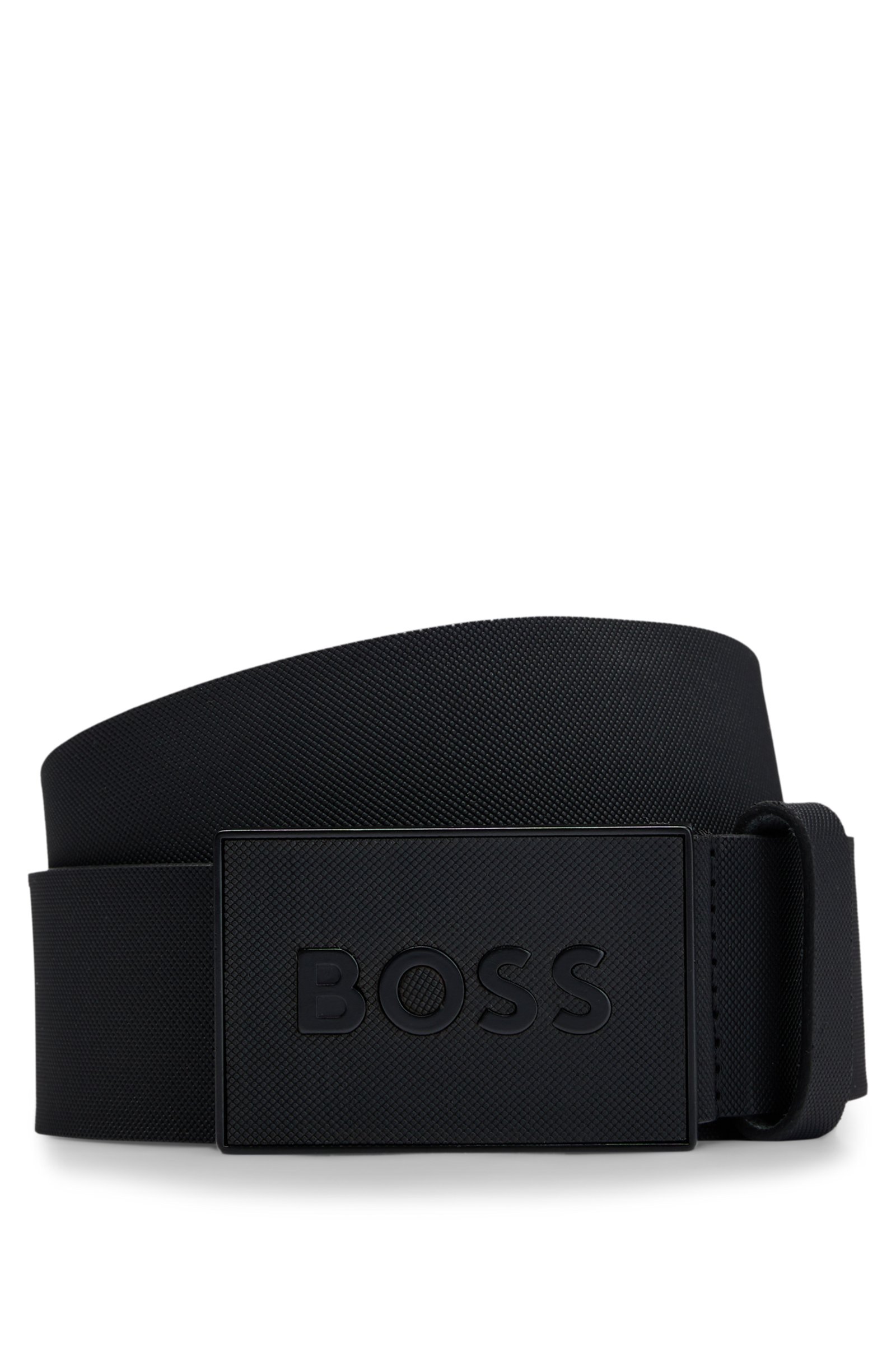 Ceinture en cuir italien en relief avec boucle - HUGO BOSS - 50471333-003 - Hugo Boss