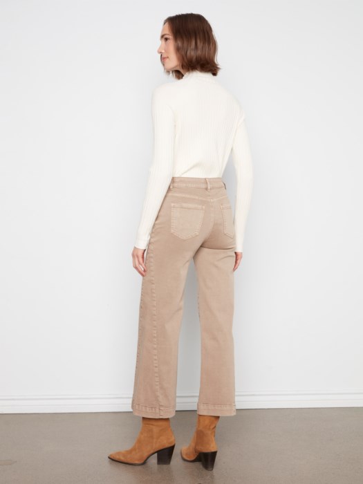 Pantalon twill jambe large – CHARLIE B