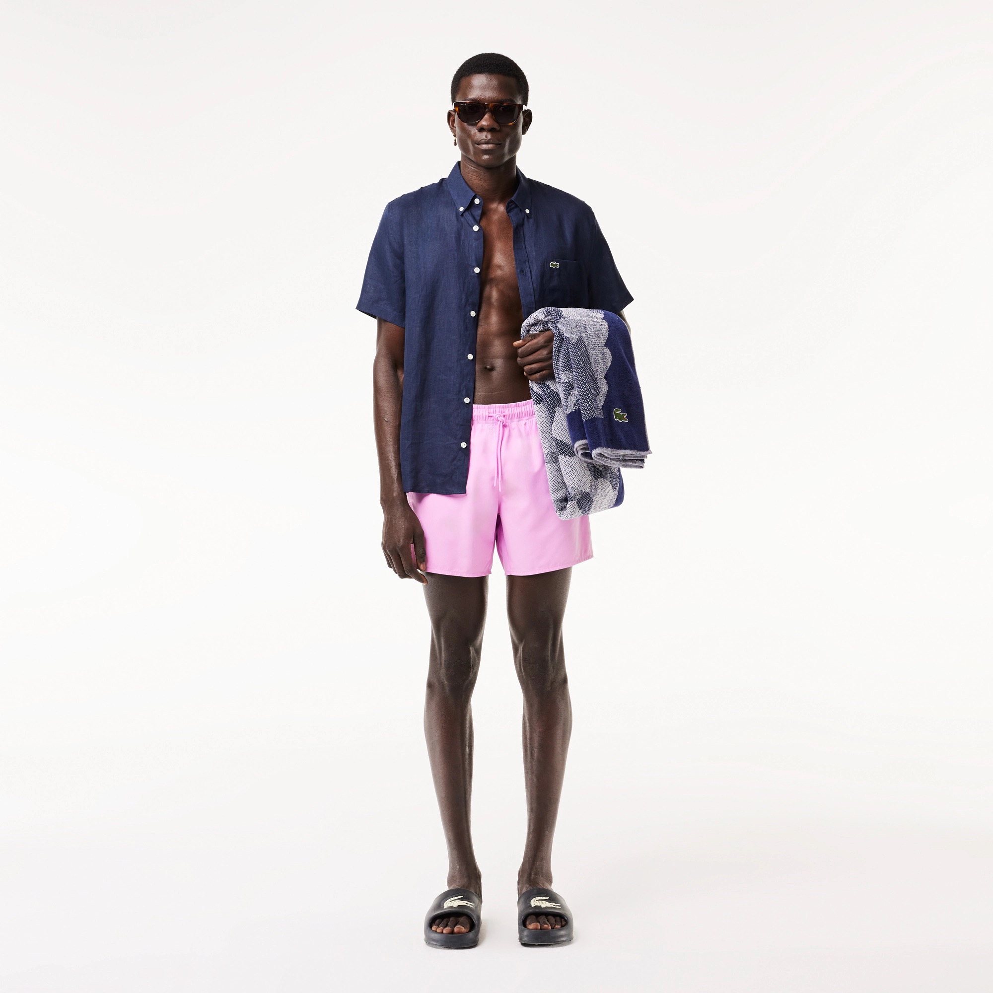 Short de bain uni à séchage rapide - LACOSTE