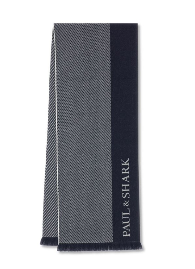 Foulard mix laine et cachemire logo jacquard – PAUL & SHARK - 16317004 - Paul & Shark