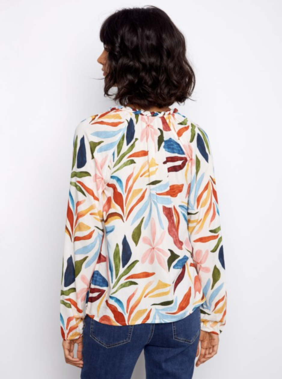 Blouse popover imprimée - CHARLIE B 