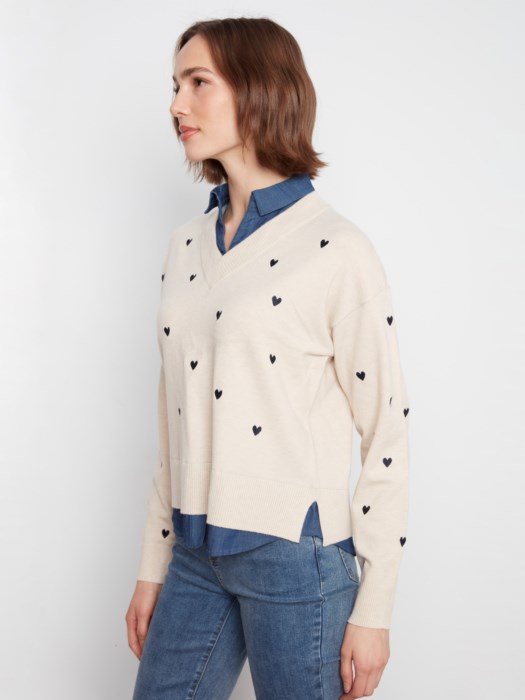 Chandail chemise intégrée - CHARLIE B