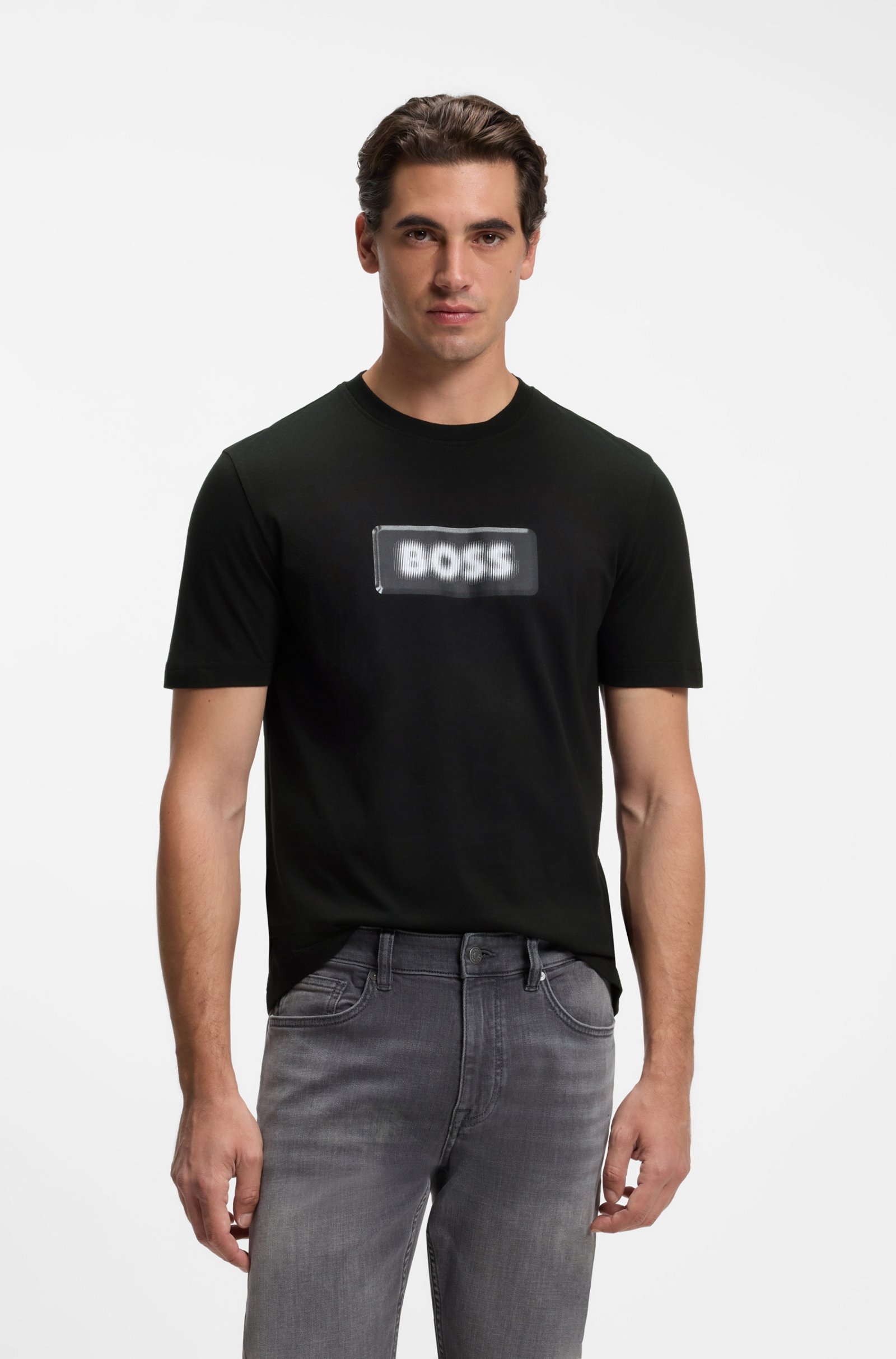 T-shirt en jersey Te_Effect – HUGO BOS - 50571286-001 - Hugo Boss