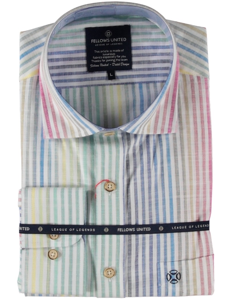 Chemise à manches courtes rayures - FELLOWS UNITED - 17506 - Fellows United