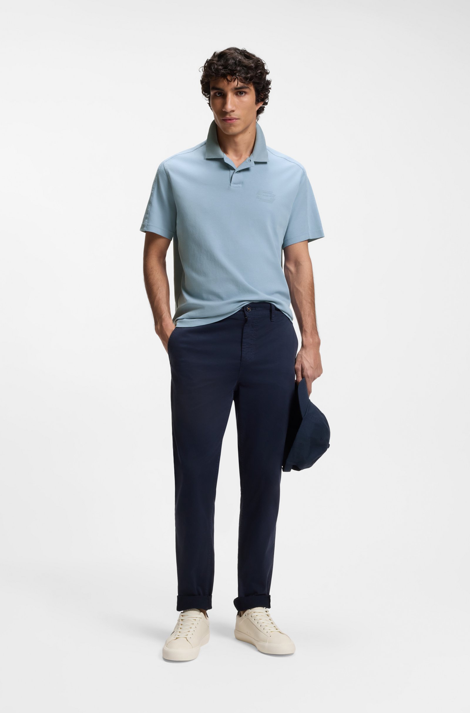 Polo coton interlock imprimé logo – HUGO BOSS