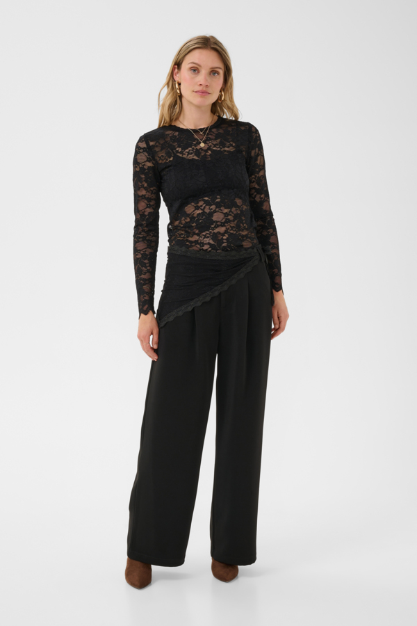 Pantalon ceinturé Bine – CREAM