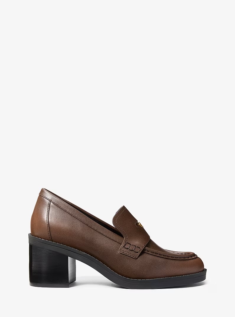 Chaussures en cuir Jennings à talon bloc - MICHAEL KORS 