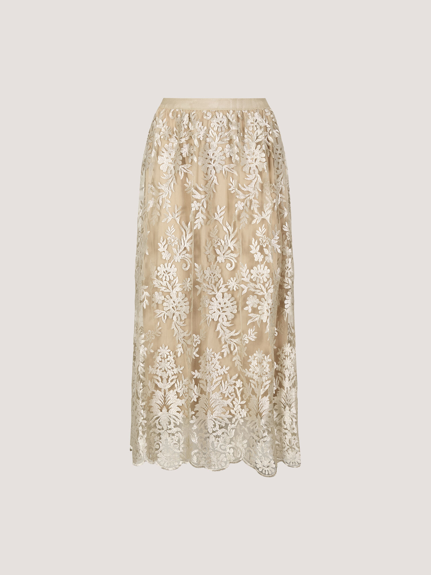 Jupe en maille transparente – APRICOT