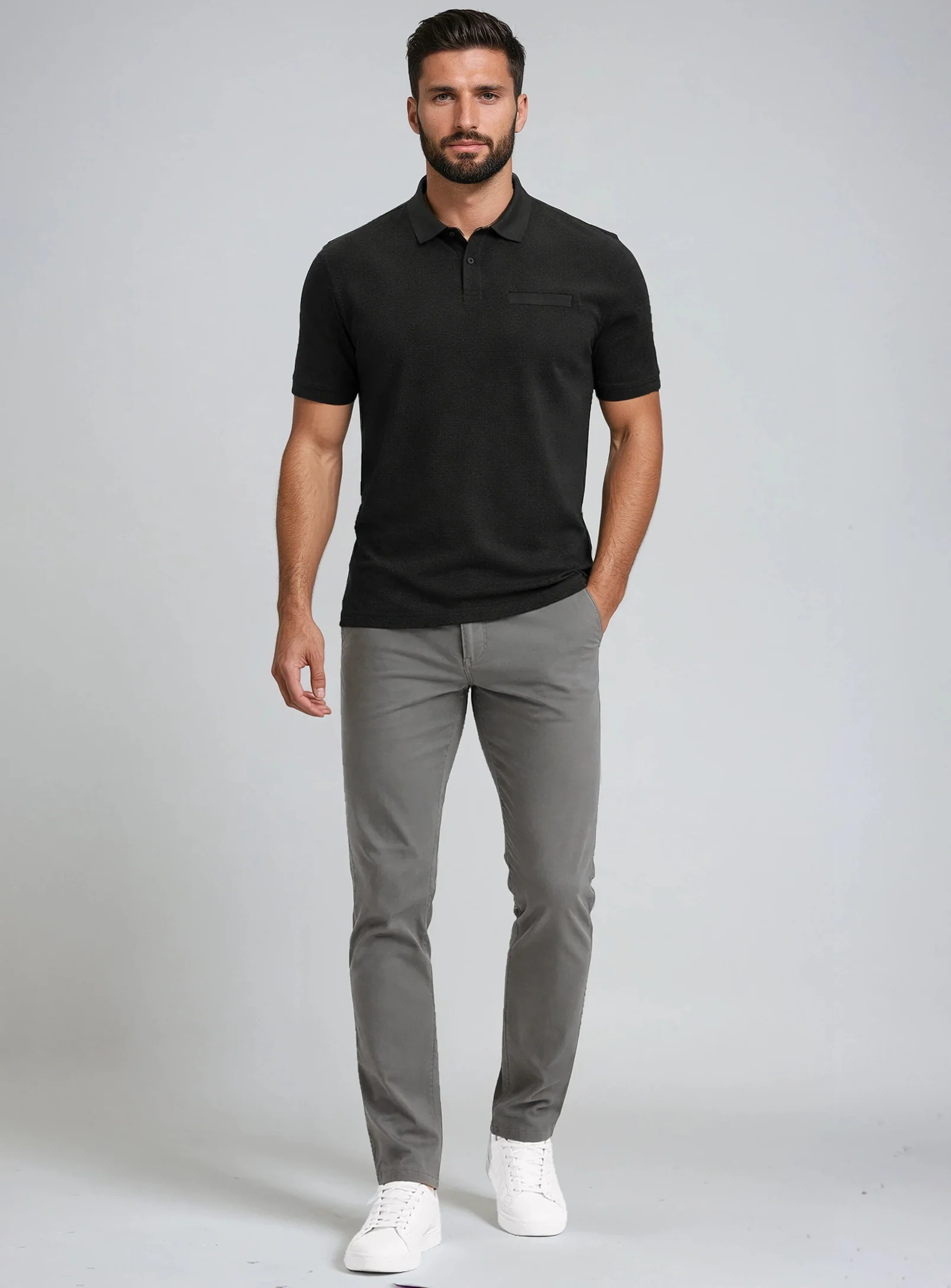 Polo Trent jacquard texturé élégant – POINT ZÉRO - 76615505 - POINT ZERO