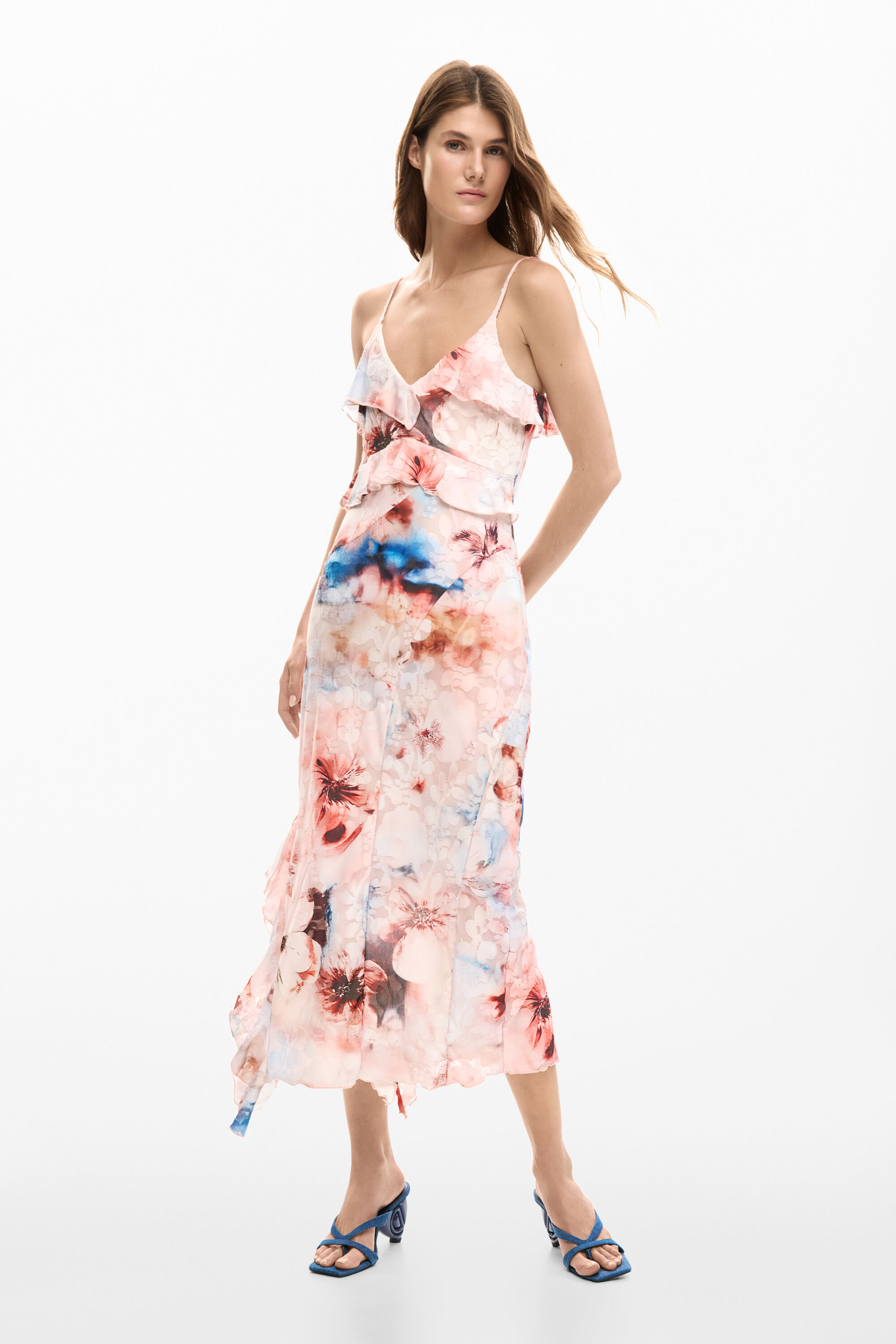 Robe Fleurs Volants – DESIGUAL - 26SWVK35 - 