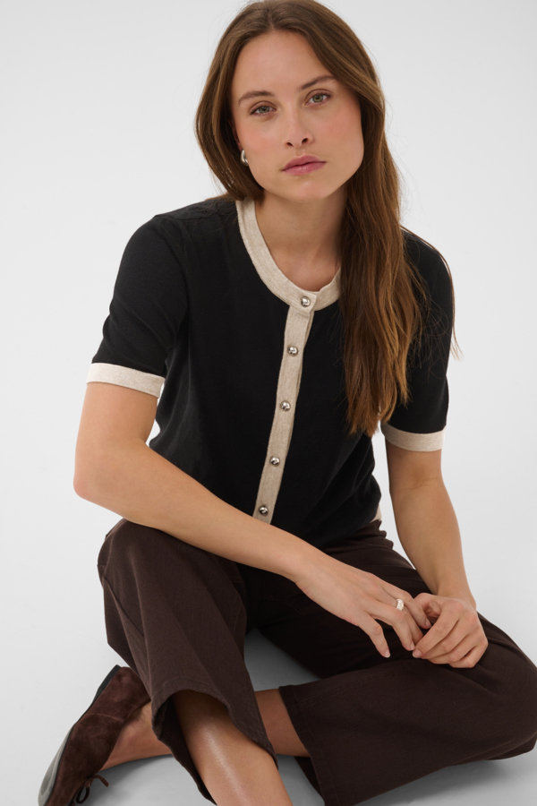 Cardigan Lizza contrasté – KAFFE
