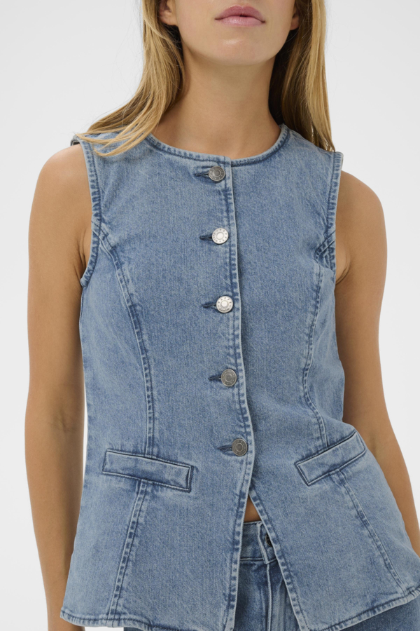 Veste sans manches en denim Vallis – KAFFE