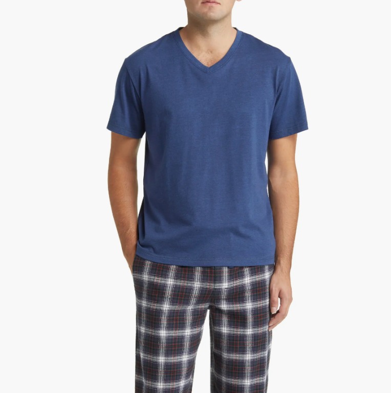 T-Shirt décontracté encolure en V - MAJESTIC - 12920140 - MAJESTIC INTERNATIONAL