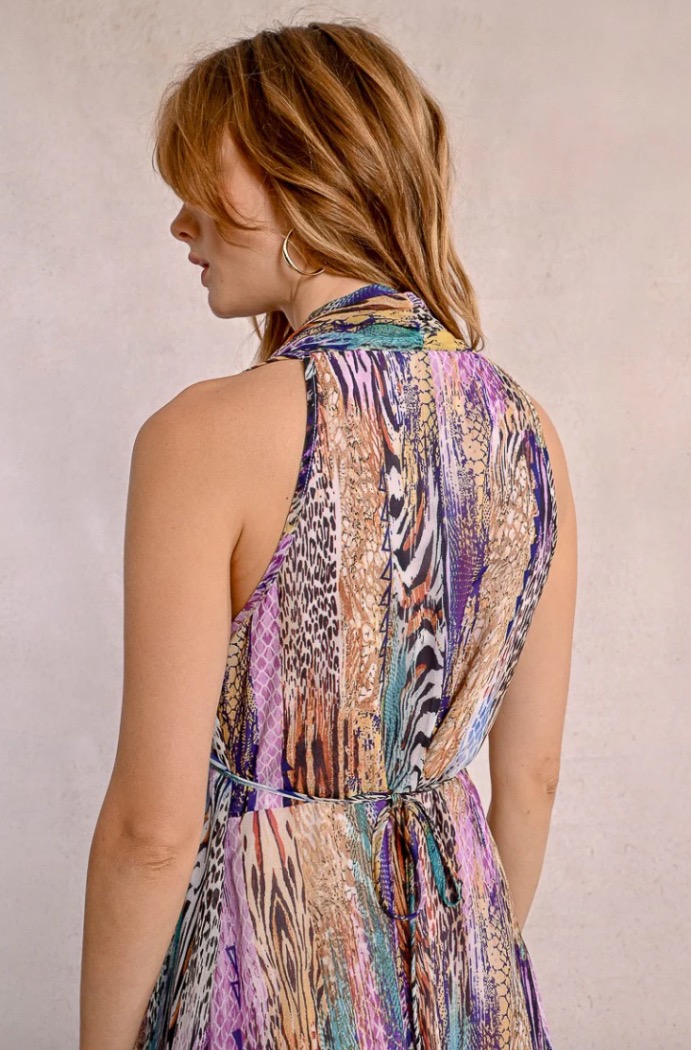 Robe plissée et imprimée - MOLLY BRACKEN 