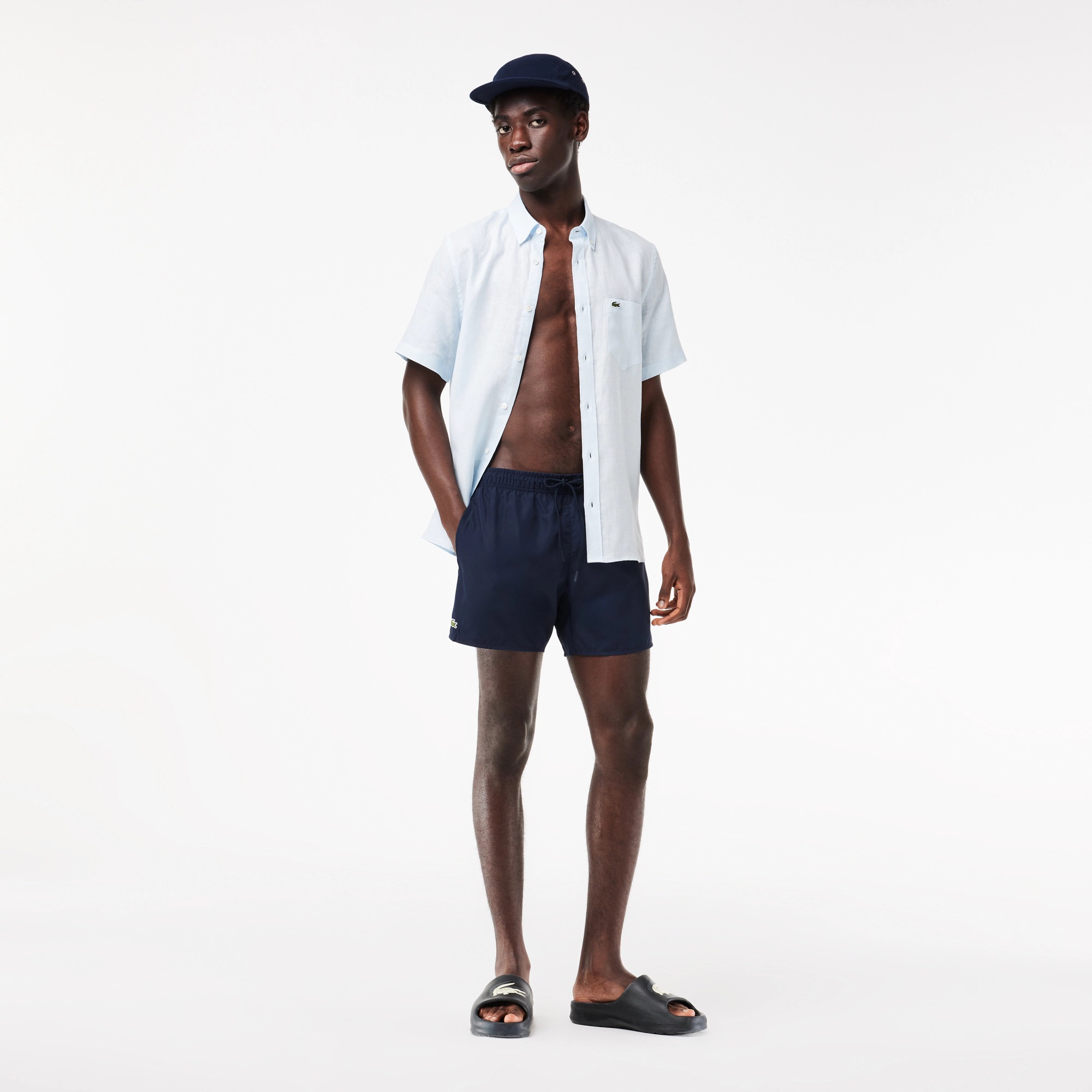 Short de bain uni à séchage rapide - LACOSTE