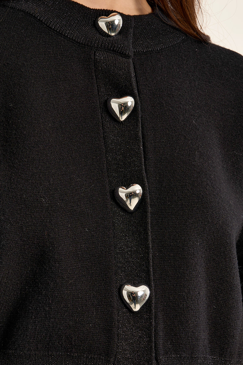 Cardigan à boutons cœur – MOLLY BRACKEN