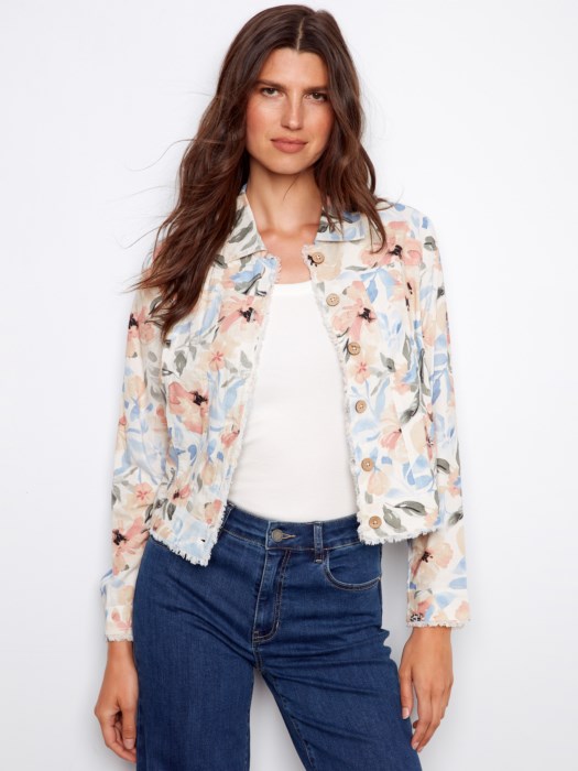 Veste Lin Moderne – CHARLIE B - C6199TP - Charlie B