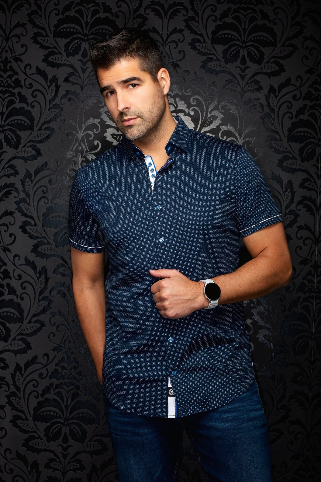 Chemise manches courtes extensible Rosefield – AU NOIR - ROSEFIELD - AU NOIR