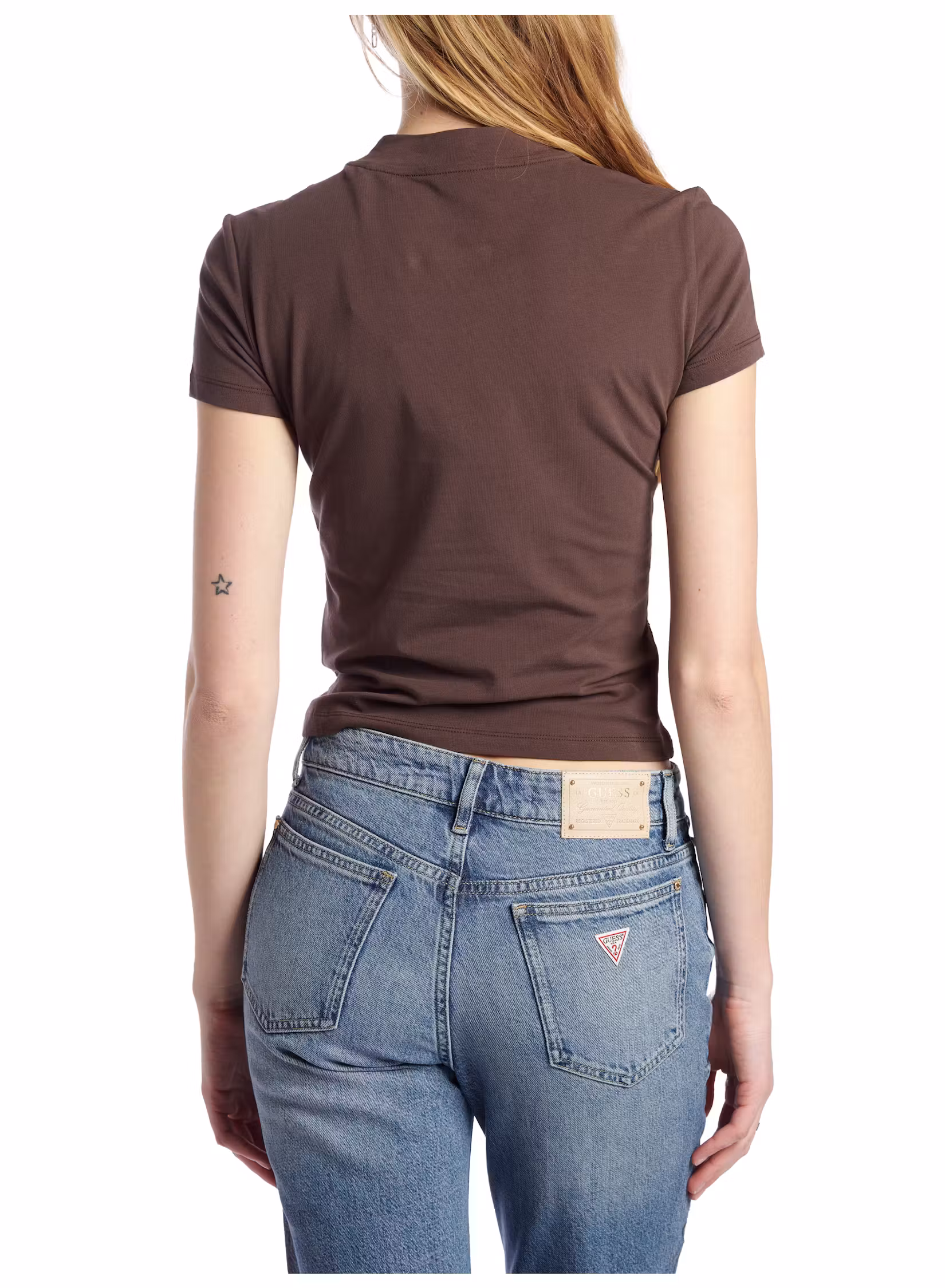 T-shirt col montant 4G – GUESS
