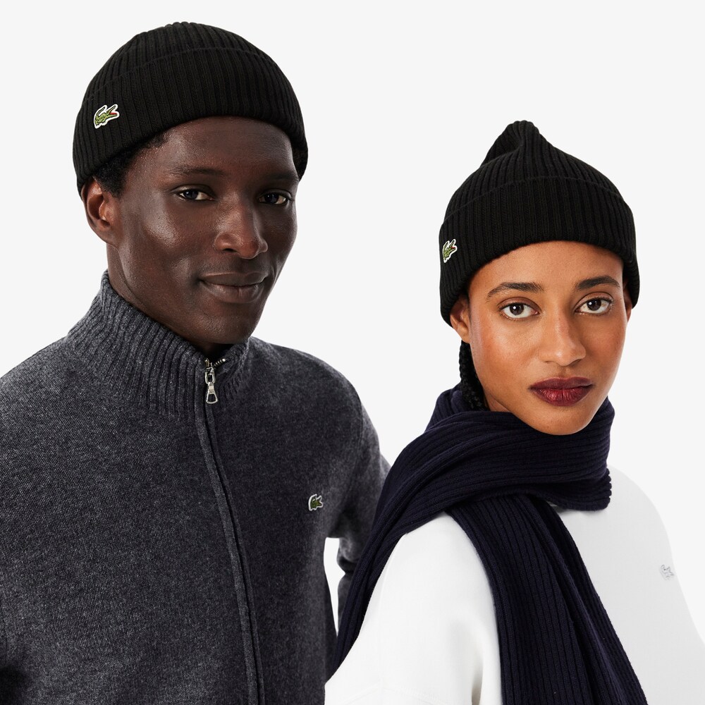 Tuque en laine cotelée - LACOSTE