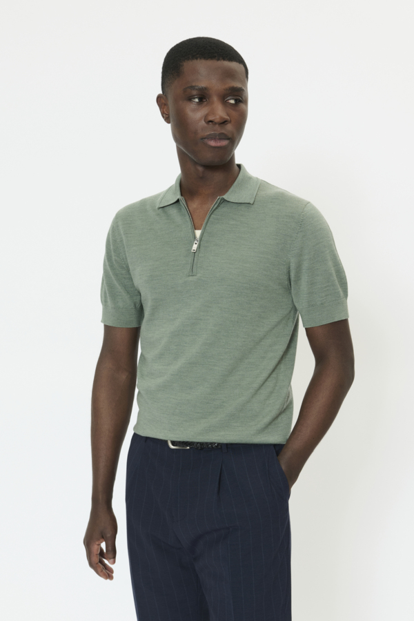 Polo Tricot Fin Demi-Zip – MATINIQUE - 30205874 - Matinique