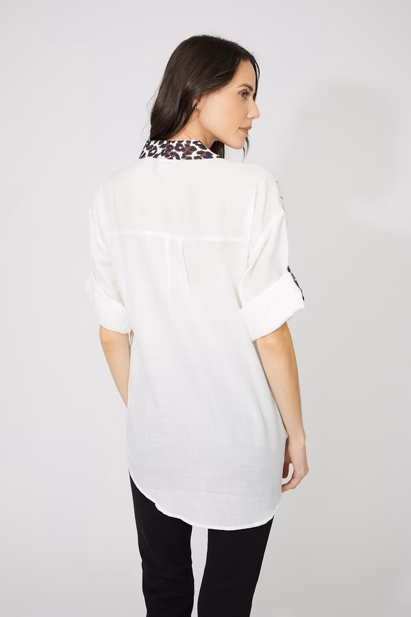 Chemisier à détail léopard – FRANK LYMAN