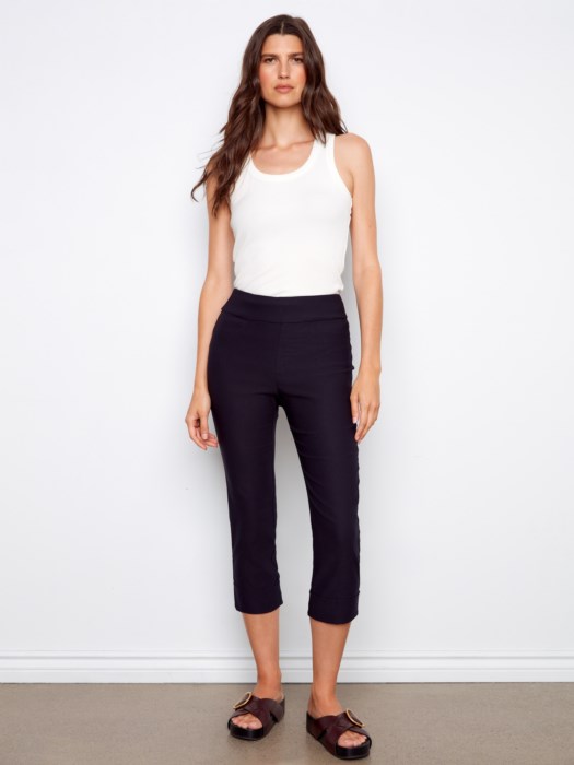 Capri extensible avec ourlet plié - CHARLIE B