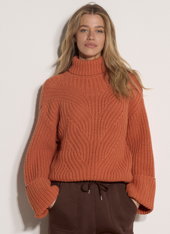 Chandail en maille torsadée – APRICOT - X241934 - APRICOT