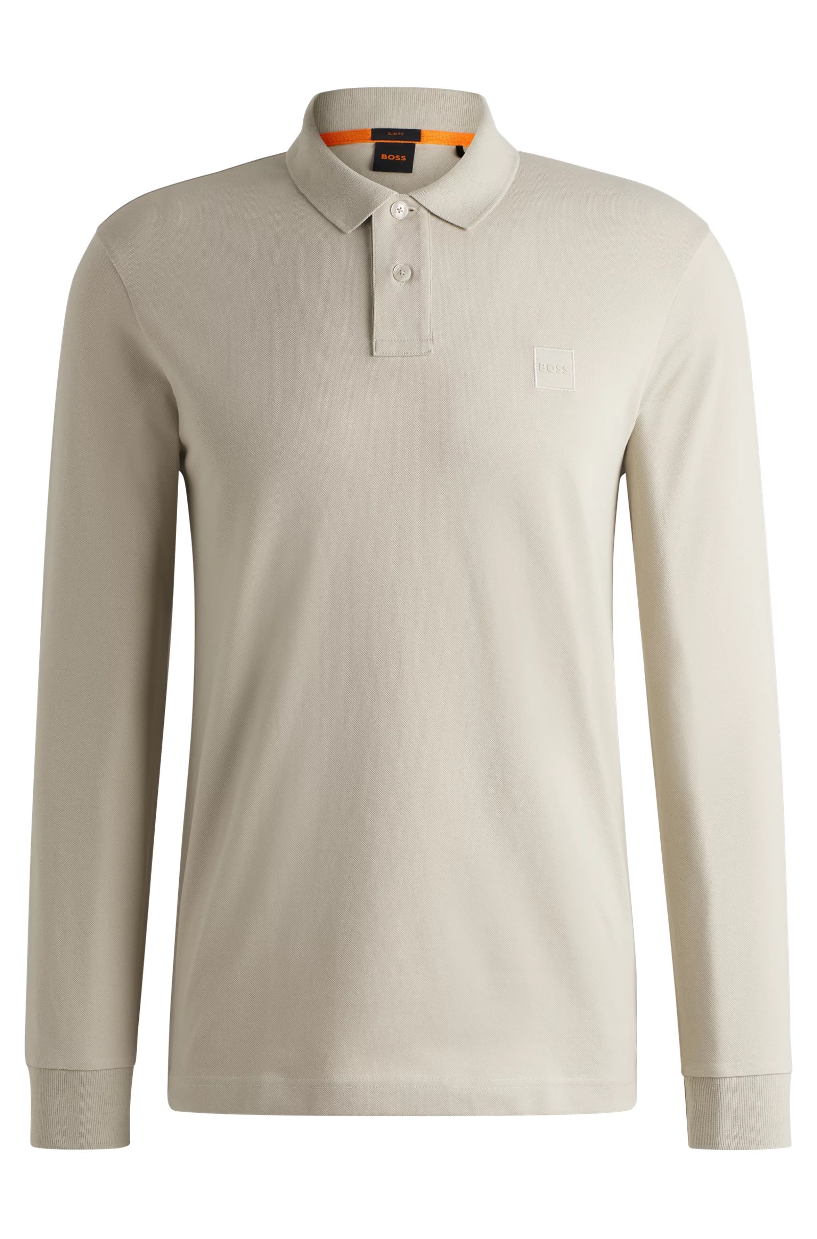 Polo à manches longues avec patch logo - HUGO BOSS 