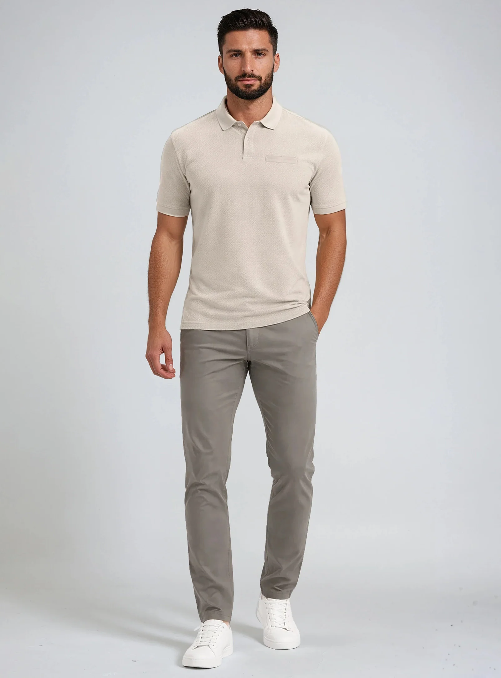 Polo Trent jacquard texturé élégant – POINT ZÉRO - 76615505 - POINT ZERO