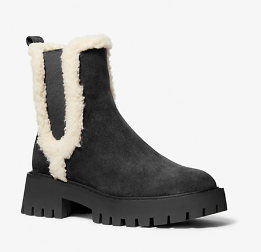 Bottes Asher en daim et fausse peau de mouton- MICHAEL KORS - 40F4ASFE6S - Michael Kors