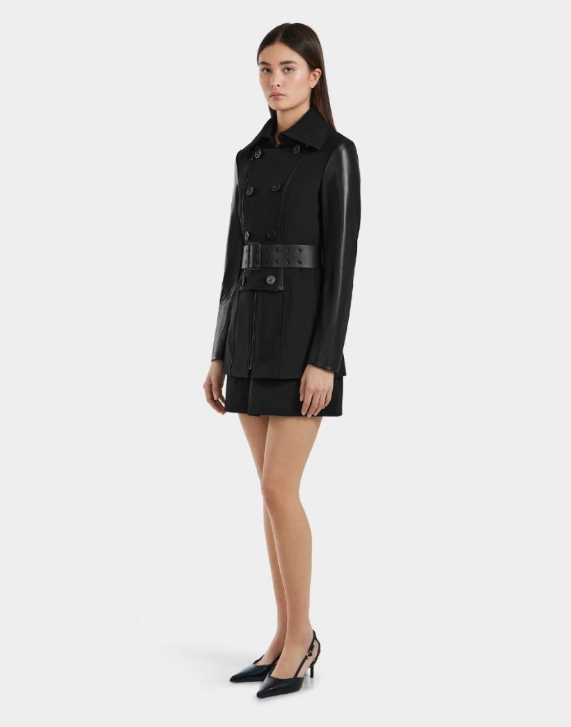 Trench avec manches en cuir Virginie - RUDSAK